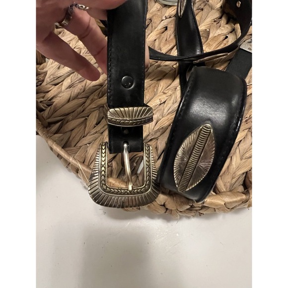 Vintage Billy Betts of California Black Leather Concho Belt Size 40 - By Leegin - Picture 13 of 13